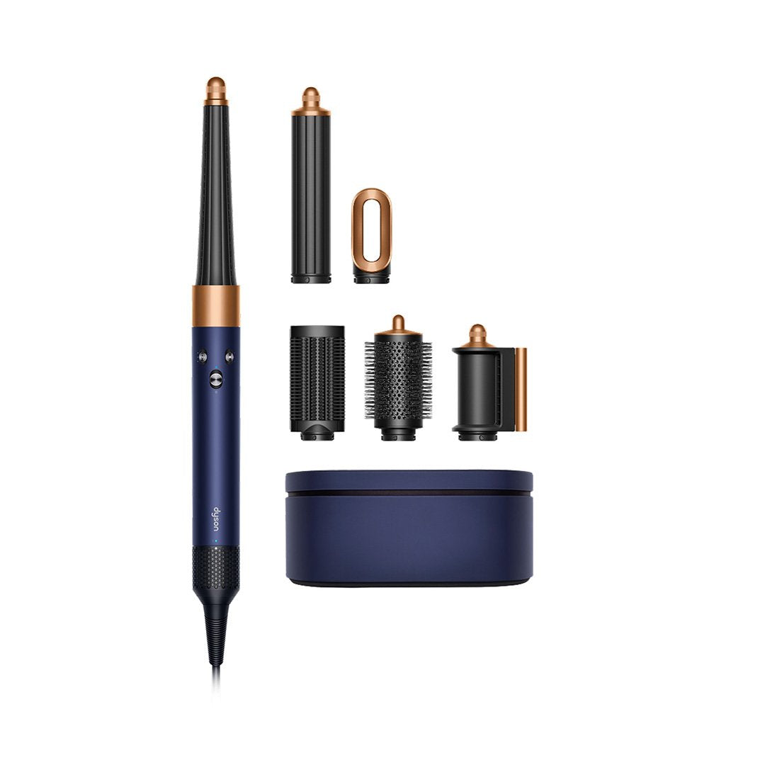 Moldeador Multifunción Y Secador Dyson Airwrap I.D. Liso+Ondulado Azul De Prusia Cobre