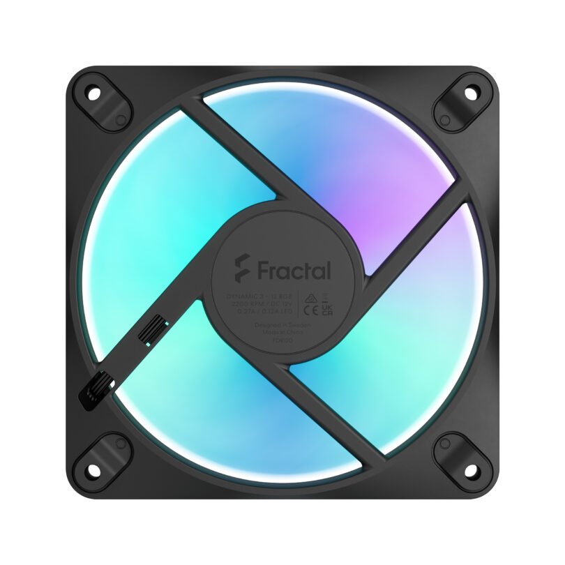 Fractal Dynamic 3 12 Rgb 3-Pack Black