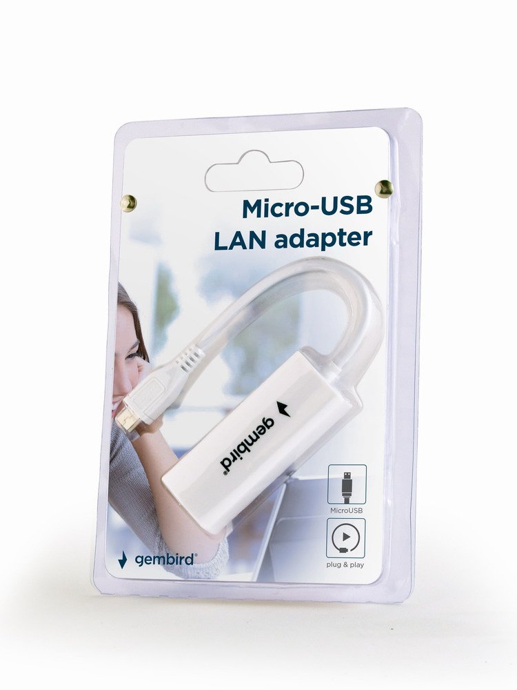 Gembird Adaptador Micro Usb A Rj45 Lan 100mbit/S Blanco Nic-Mu2-01
