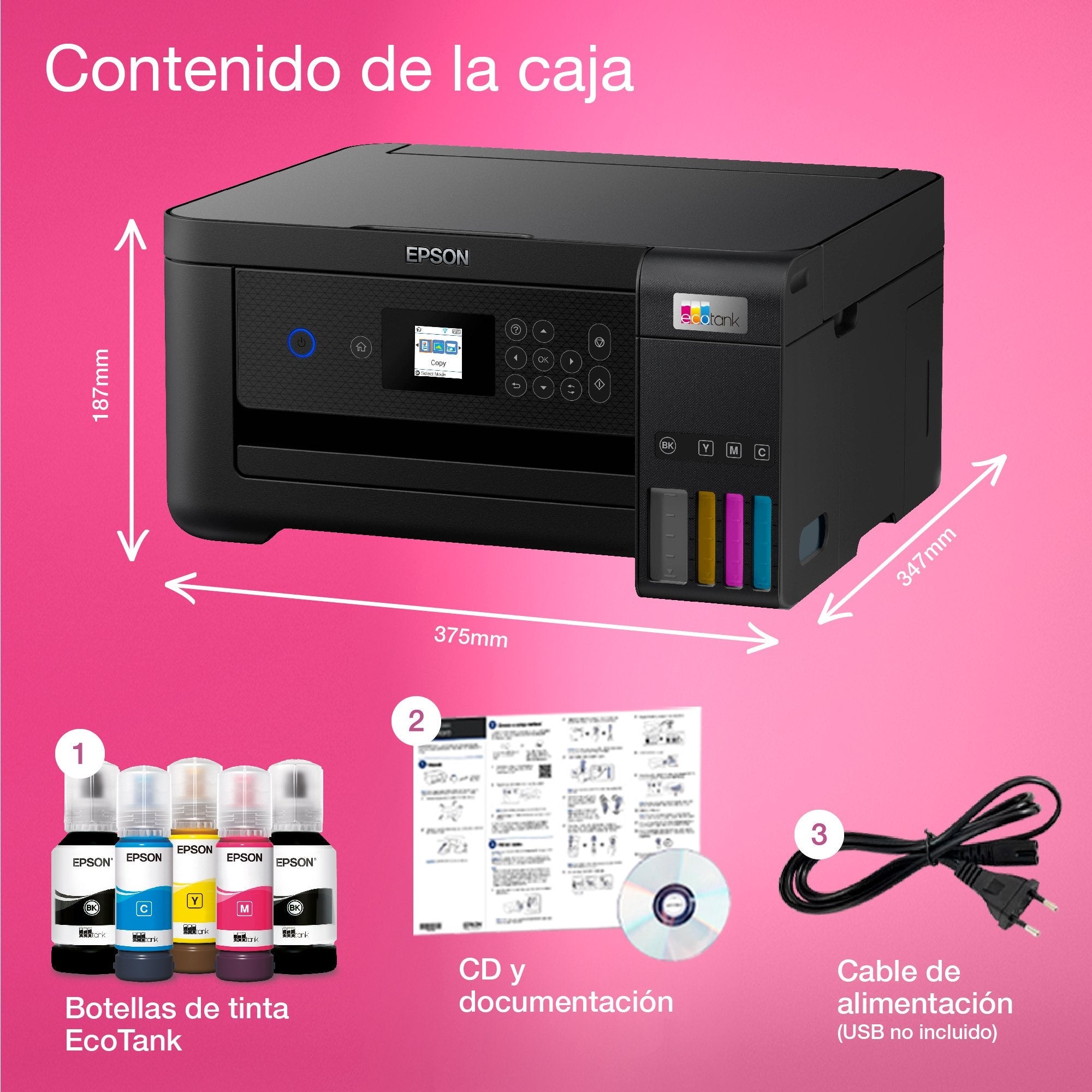 EAN 8715946686370 - Epson EcoTank ET-2850 Inyección de tinta 5760 x 1440 DPI 33 ppm Wifi imagen 22