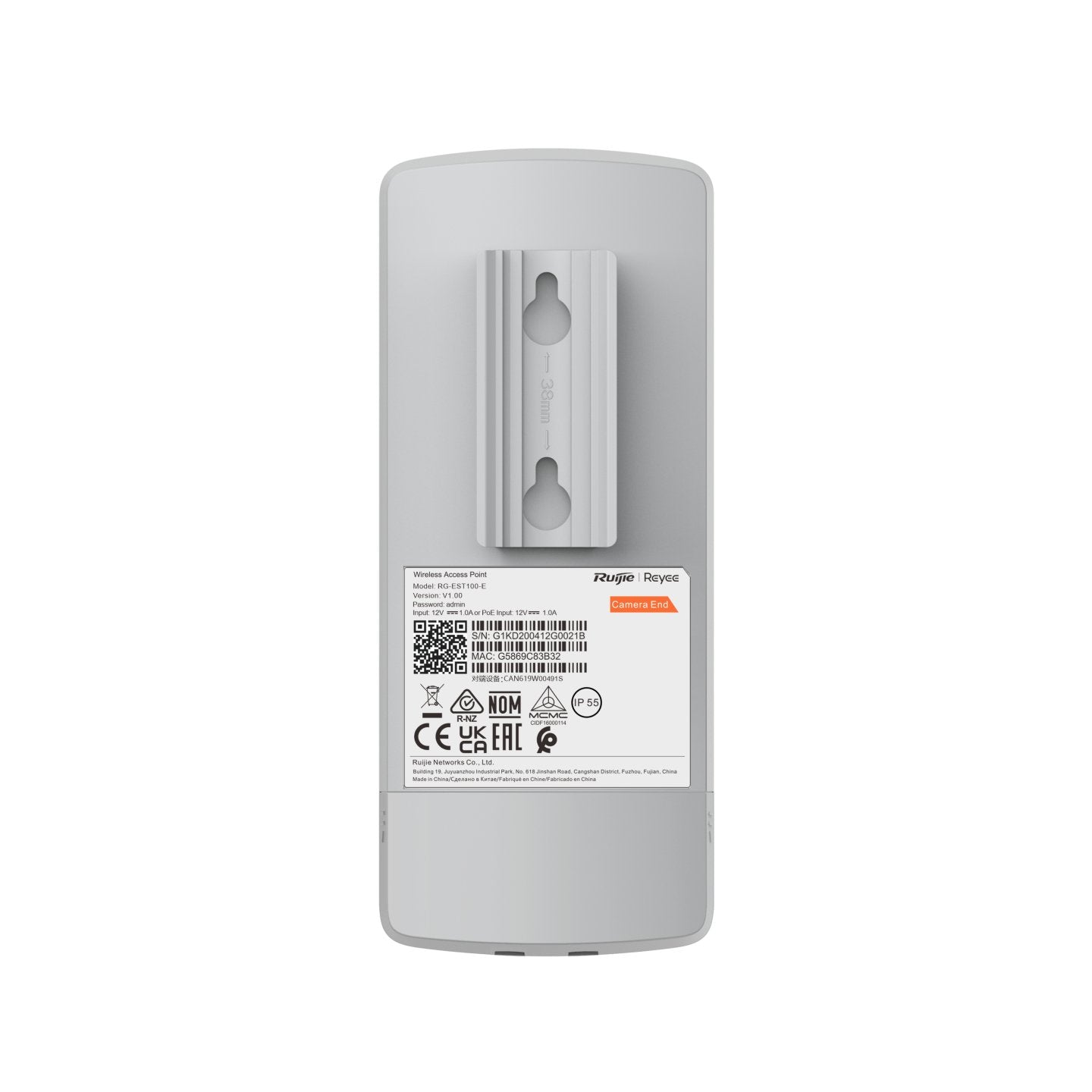 EAN 6971693275775 - Ruijie Networks RG-EST100-E punto de acceso inalámbrico 300 Mbit/s Blanco Energía sobre Ethernet (PoE) imagen 4