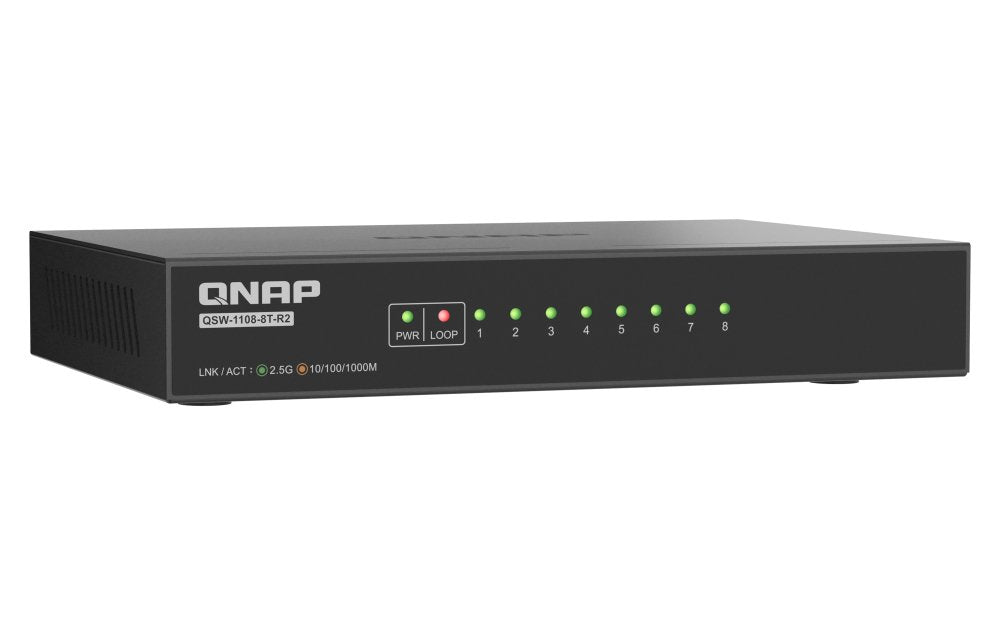 Qnap Qsw-1108-8t-R2 Conmutador Sin Gestionar 8 X 10/100/1000/2.5g Sobremesa