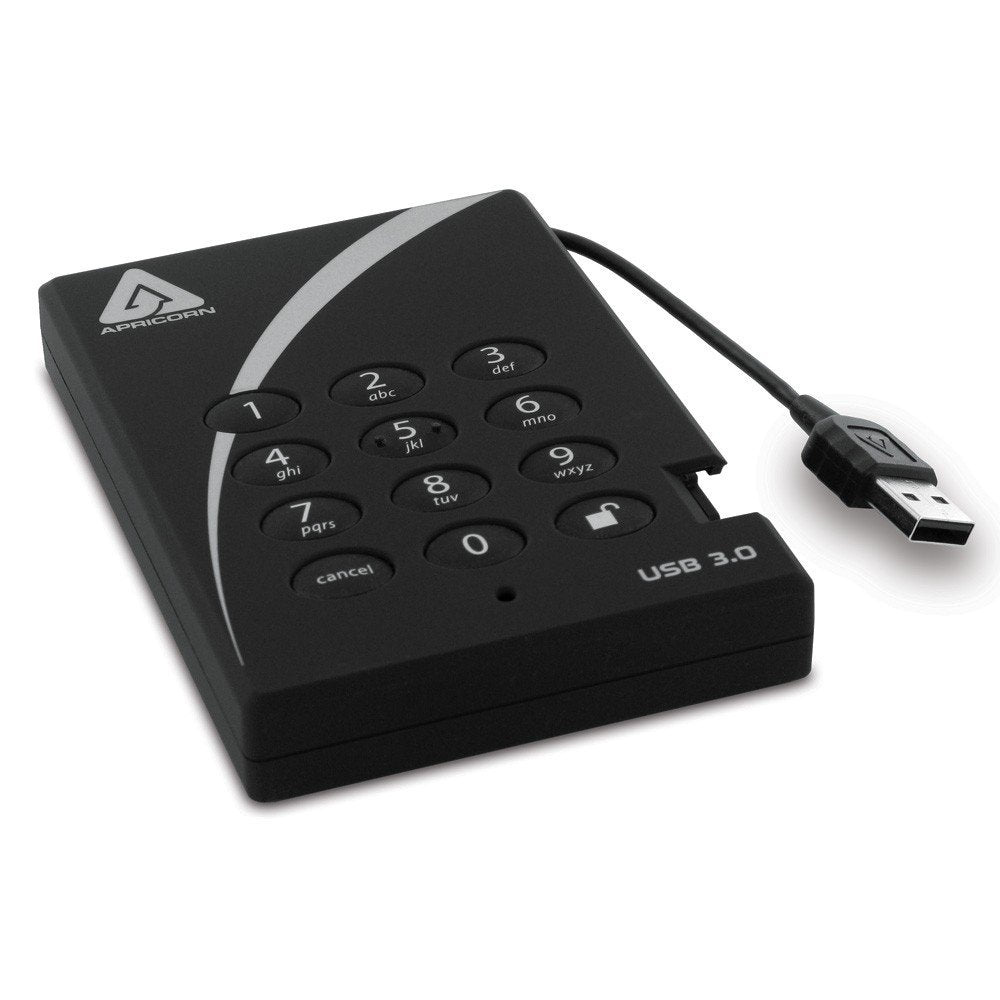 EAN 0708326913195 - Apricorn A25-3PL256-1000 disco duro externo 1 TB 5400 RPM USB tipo A 3.2 Gen 1 (3.1 Gen 1) Negro imagen 2