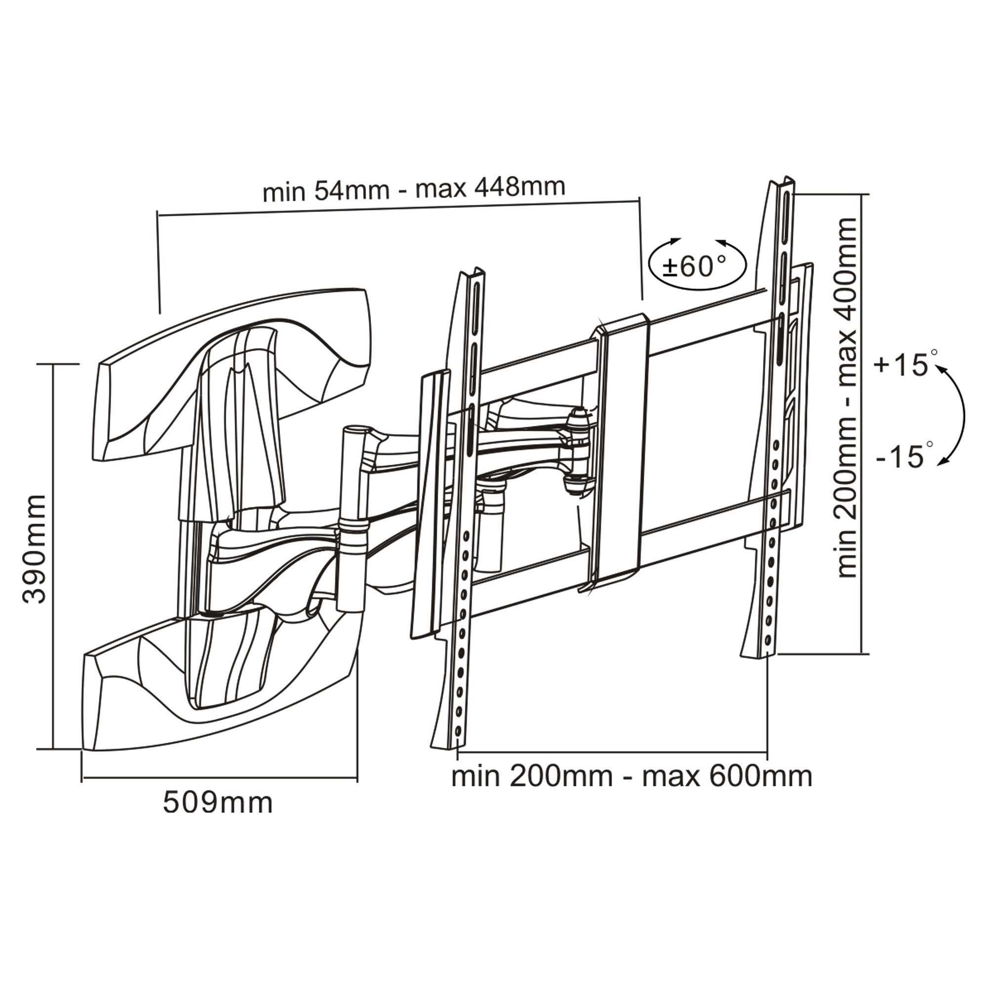 Soporte De Pared Para Tv Inline Para Tft / Led / Plasma 81 - 178 Cm 32 - 70" Máx. 45 Kg