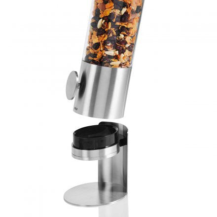 Adhoc Deposito Dispensador De Alimentos Para Encimera 1,5 L Acero Inoxidable, Transparente