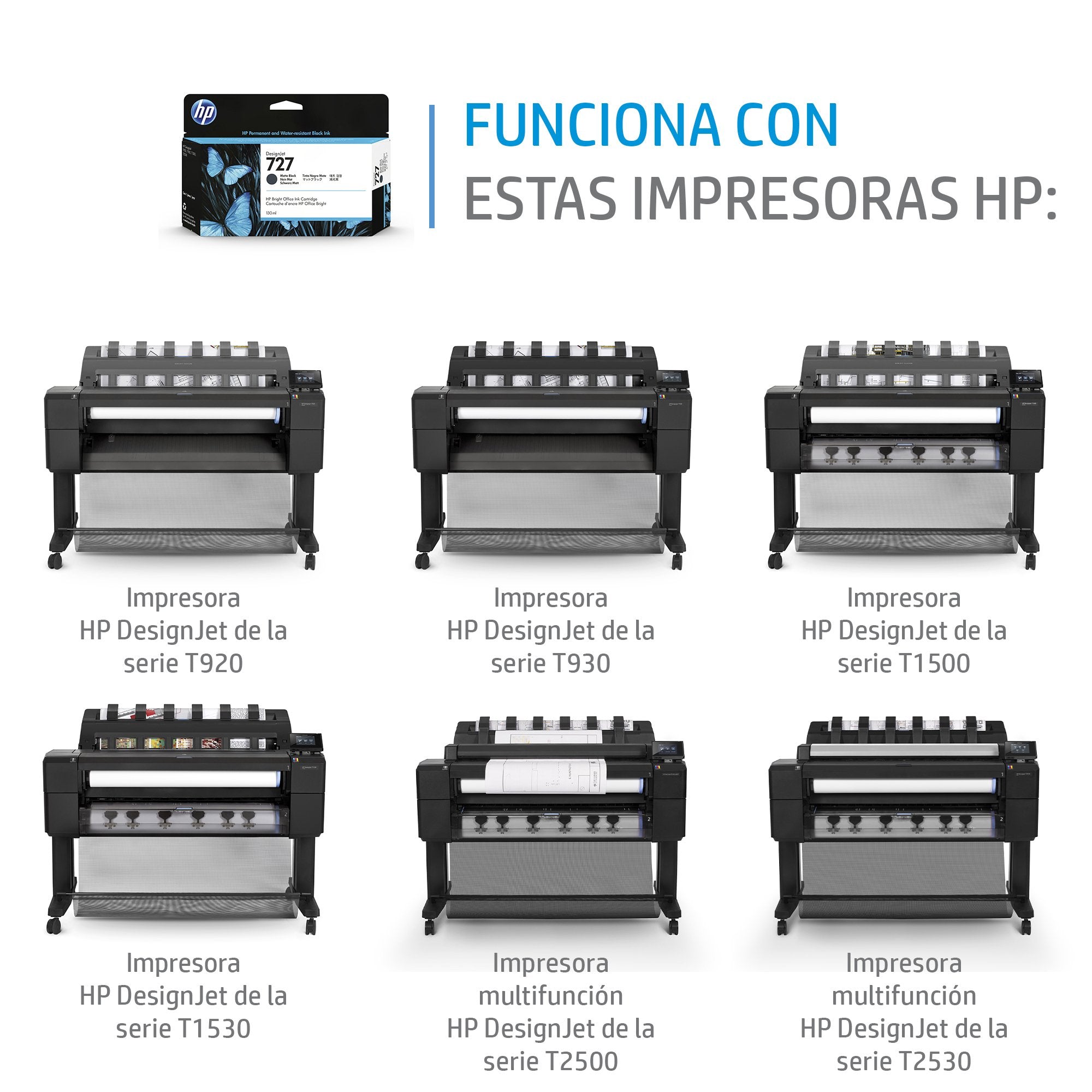 EAN 0887111963772 - HP 727 130-ml Matte Black DesignJet Ink Cartridge cabeza de impresora Inyección de tinta térmica imagen 2