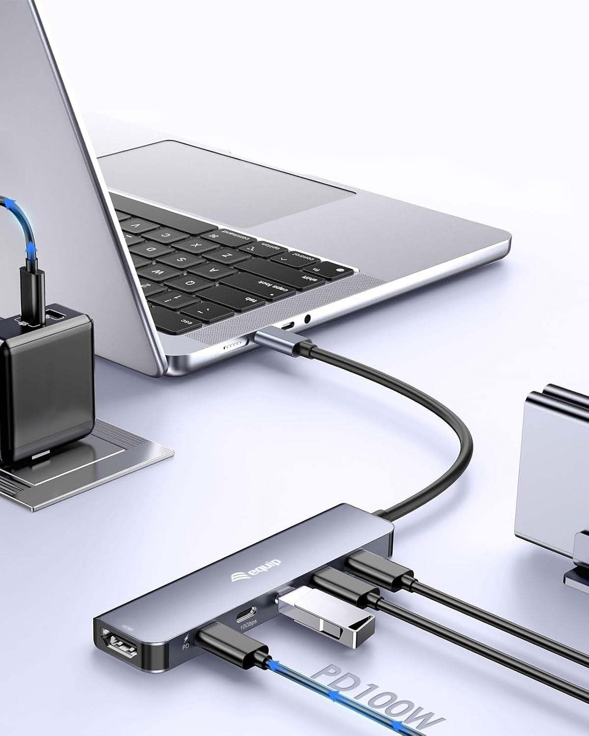 EAN 4015867242360 - Equip 133499 base para portátil y replicador de puertos Alámbrico USB 3.2 Gen 2 (3.1 Gen 2) Type-C Gris imagen 2