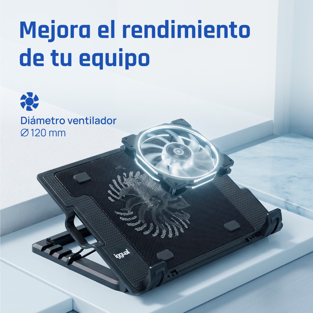 EAN 8435364316764 - iggual RP1V17 Soporte para ordenador portátil Negro 43,2 cm (17") imagen 3