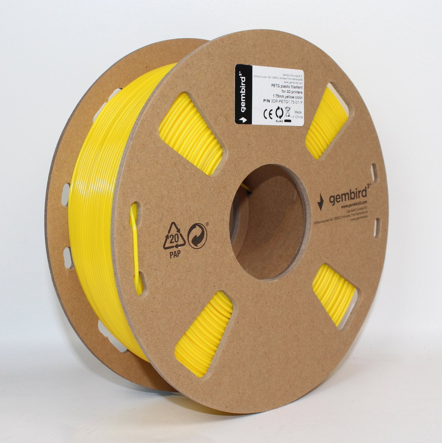 EAN 8716309090810 - Gembird 3DP-PETG1.75-01-Y material de impresión 3d Polietileno tereftalato glico (PETG) Amarillo 1,45 kg imagen 4