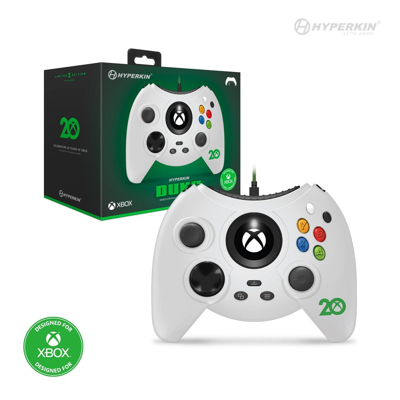 EAN 0810007712932 - Hyperkin M02668-ANWH mando y volante Blanco USB Gamepad Xbox One, Xbox Series S, Xbox Series X imagen 2