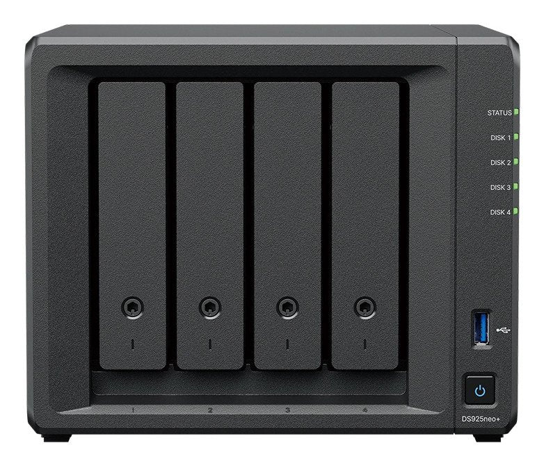 Servidor Nas Ds925neo+ 4x0hdd 2,2ghz 1x4gb Ddr4 2x2,5gbe 3y