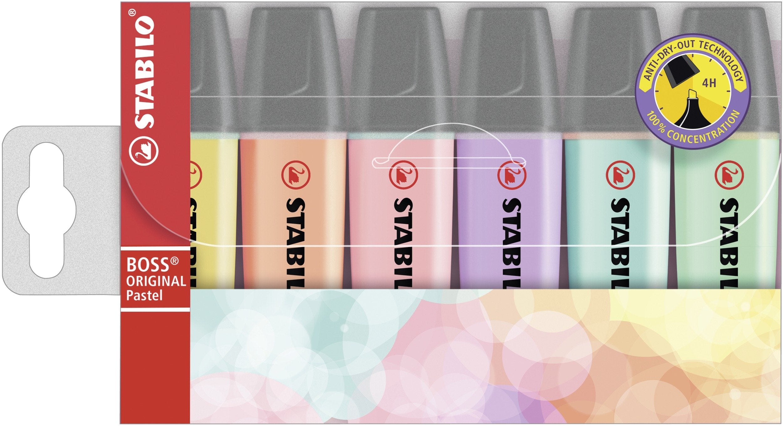 Stabilo Boss Estuche De 6 Marcadores Fluorescentes Color Pastel - Punta Biselada