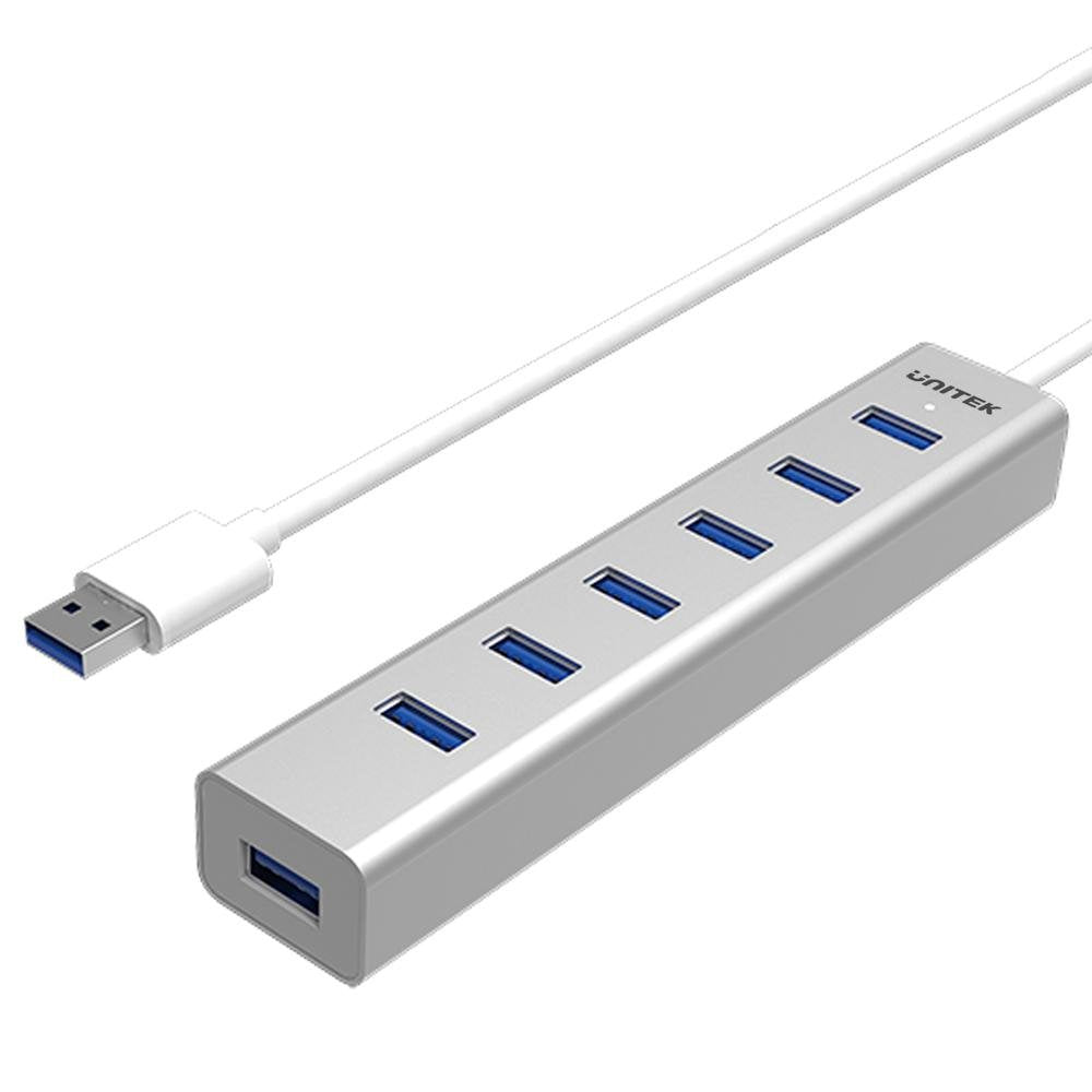 EAN 4894160017437 - UNITEK Y-3090 hub de interfaz USB 3.2 Gen 1 (3.1 Gen 1) Type-A 5000 Mbit/s Plata imagen 1