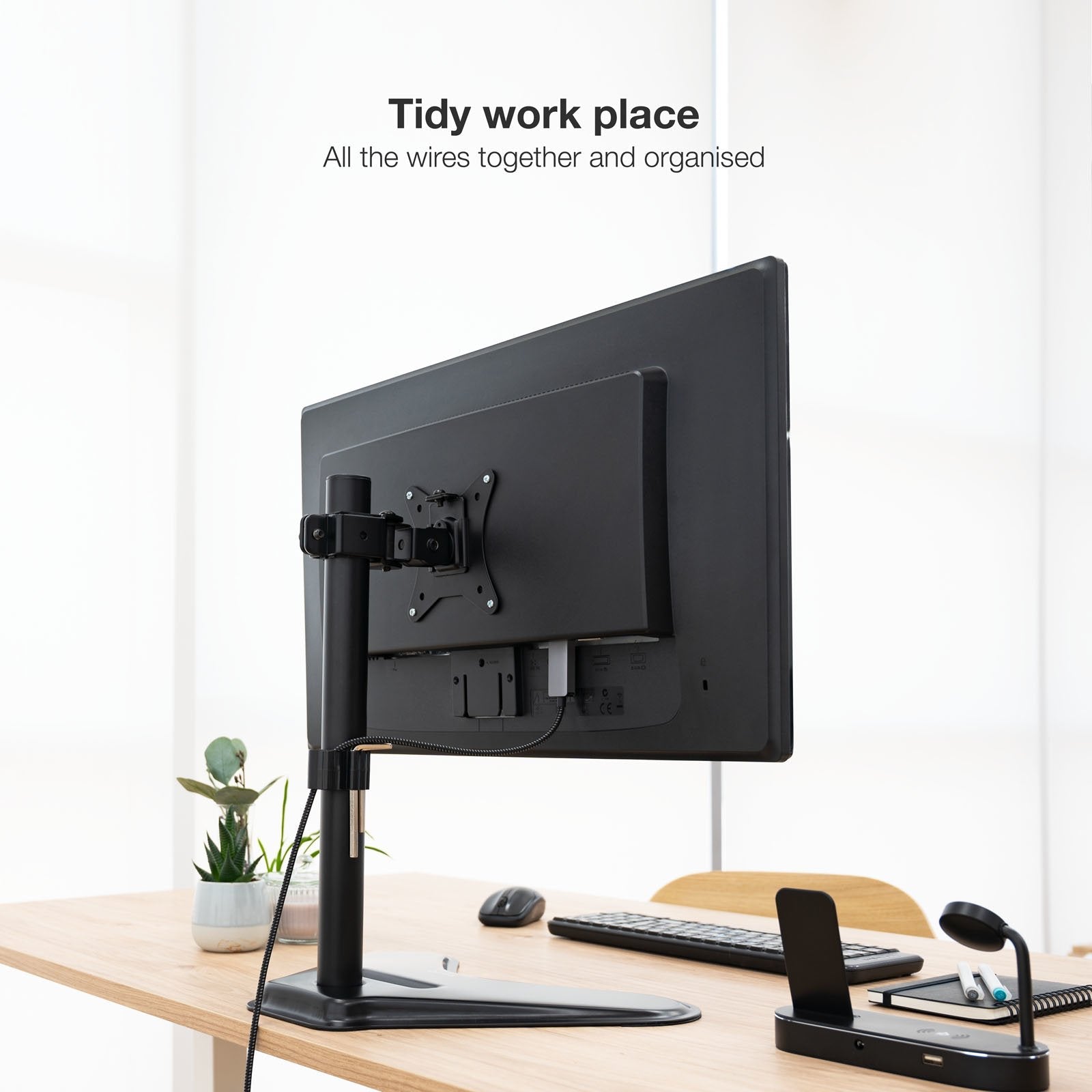 EAN 8433281012011 - TooQ DB1701TN-B soporte para monitor 81,3 cm (32") Escritorio Negro imagen 7