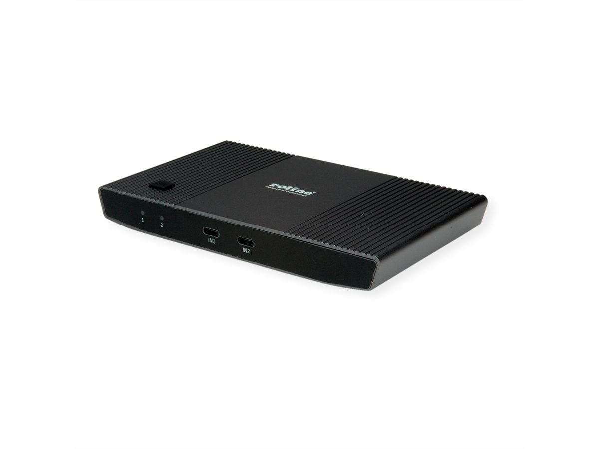 Roline Kvm Switch, Hdmi 4k, Usb, 1 User - 2 Mobilgerte