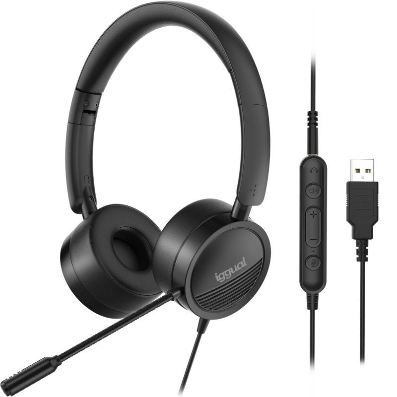 Iggual Auriculares Con Micro Dual Tech Usb/3,5 Mm