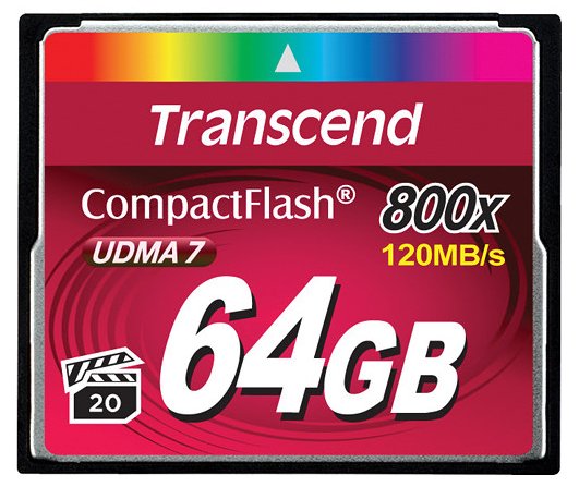 Transcend 64gb 800x Cf Memoria Flash Compactflash