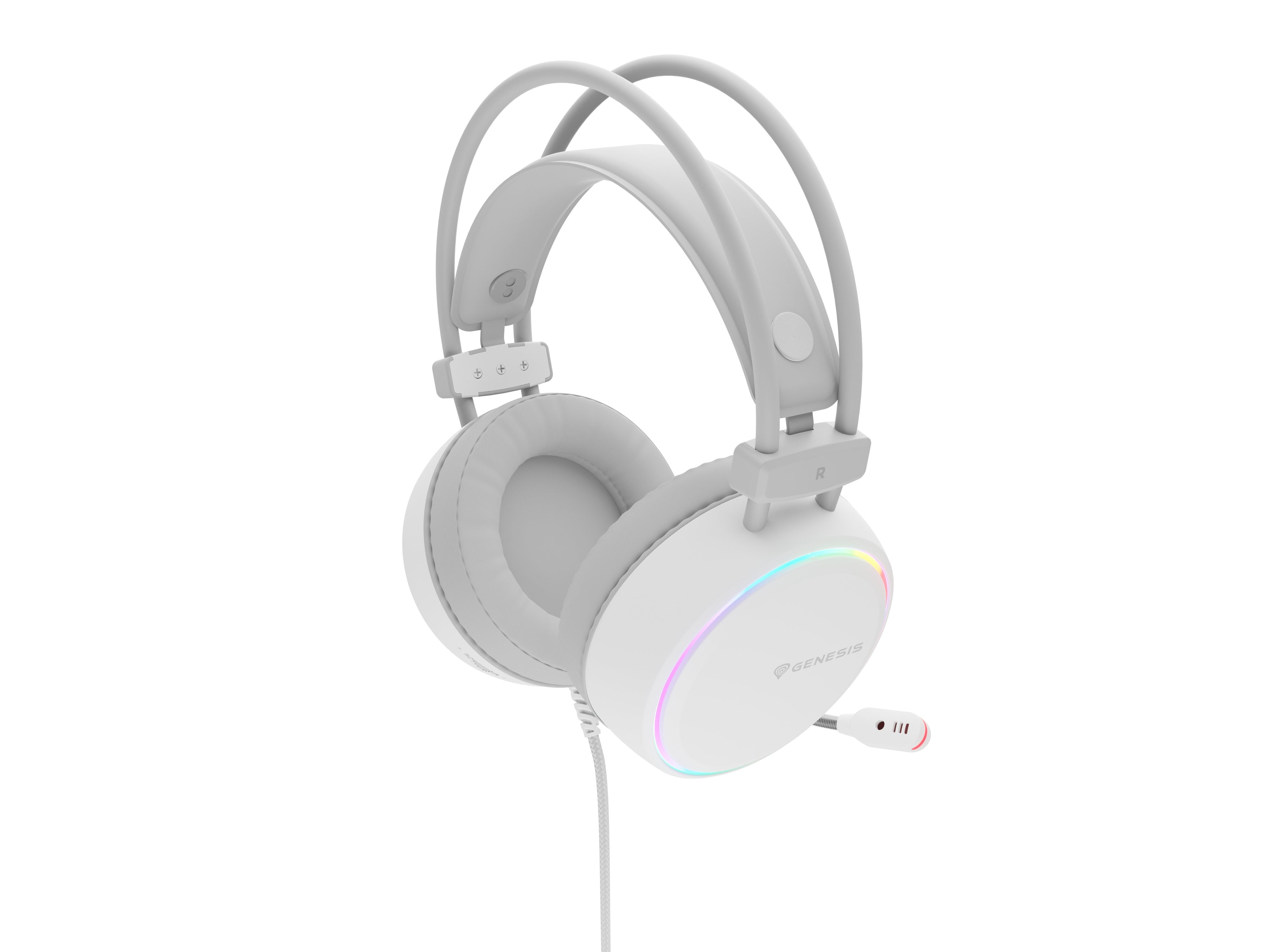 Auriculares Gaming Genesis Neon 613 2.0 Rgb Blancos