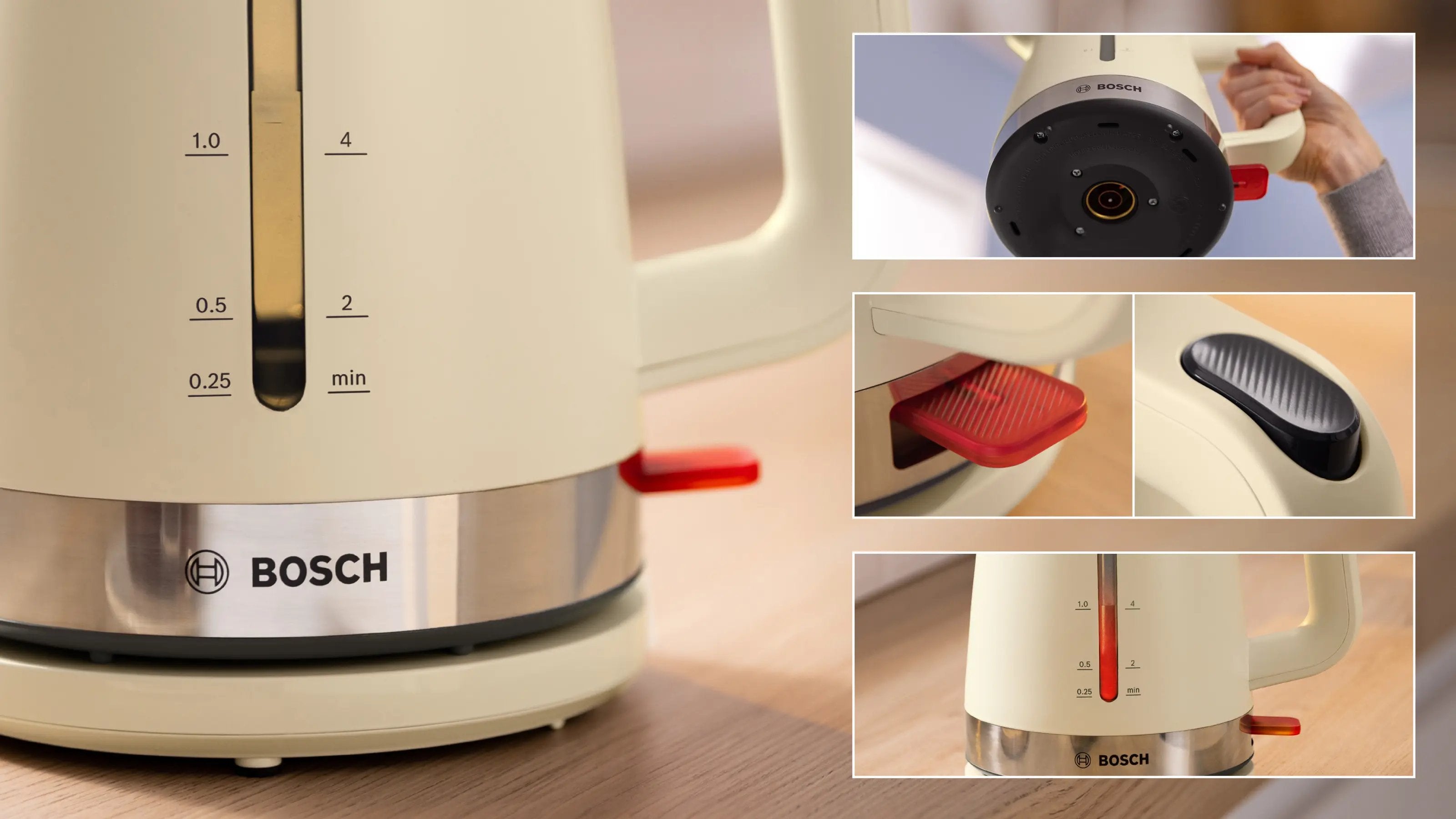 Tetera Eléctrica Bosch Mymoment 1,7 L 2400 W Crema De Color