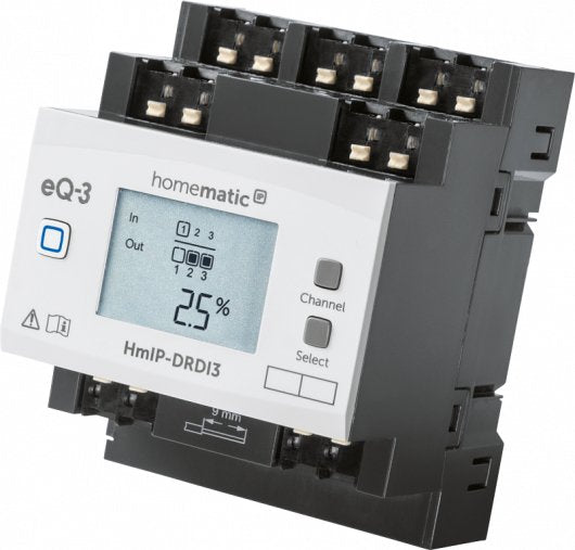Actuador De Atenuación Ip Homematic Para Montaje En Riel Din - Triple (Hmip-Drdi3 154434a0