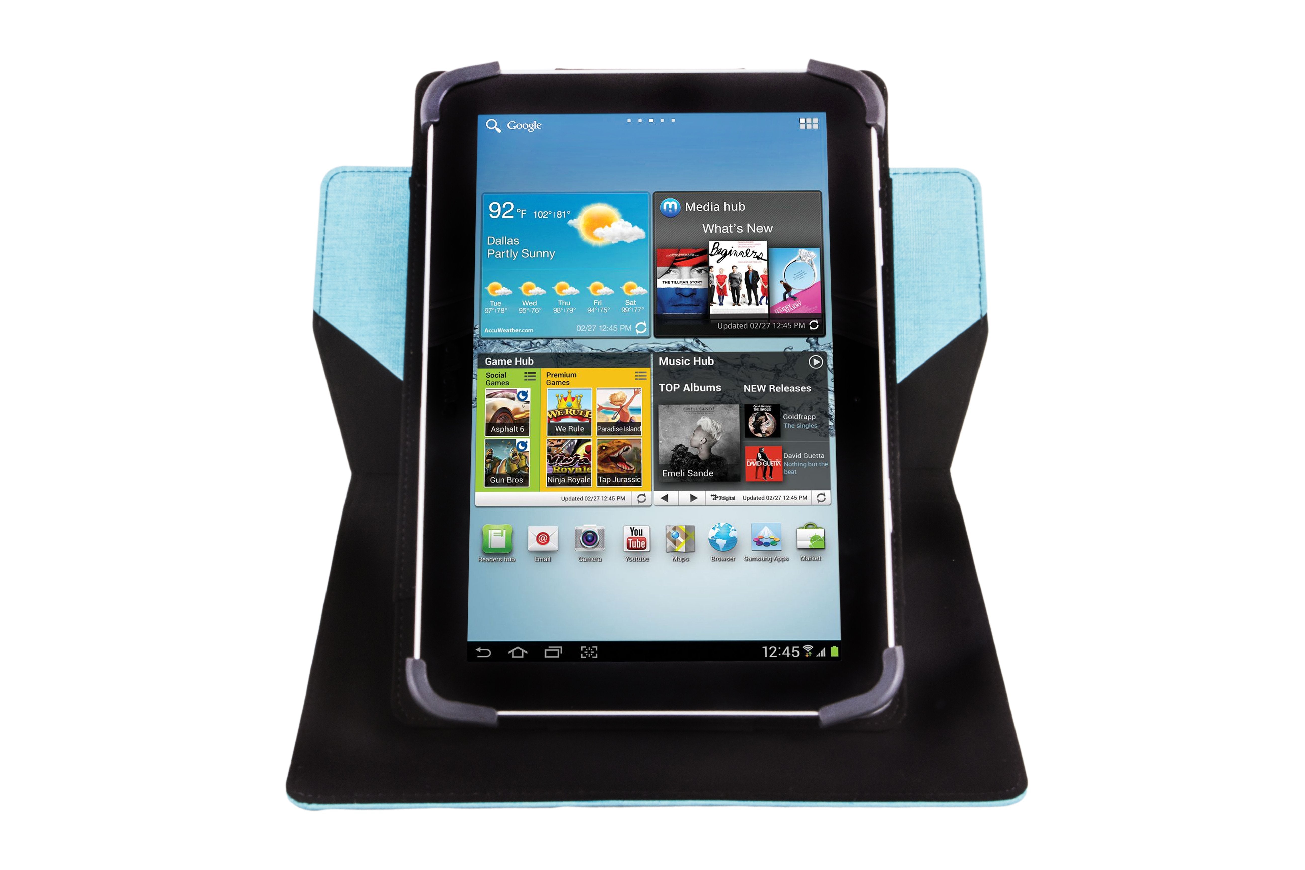 Funda Universal Rotatoria 360º Silver Ht Para Tablet 9-10.1" Azul