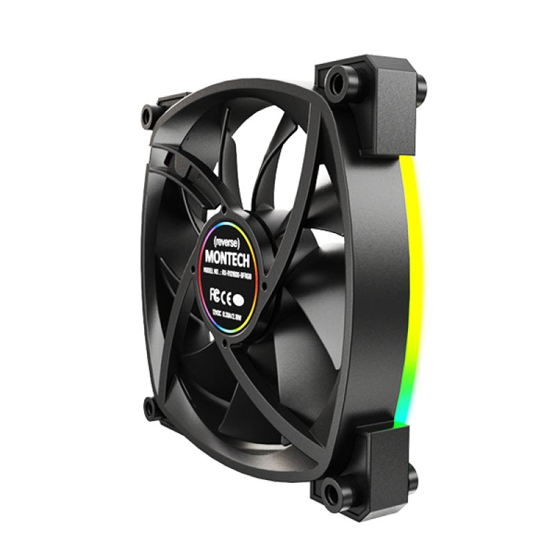 Ventilador Pc Montech Rx120 Pwm 120x120x25 Negro, 120 Mm Rx120 Pwm Black