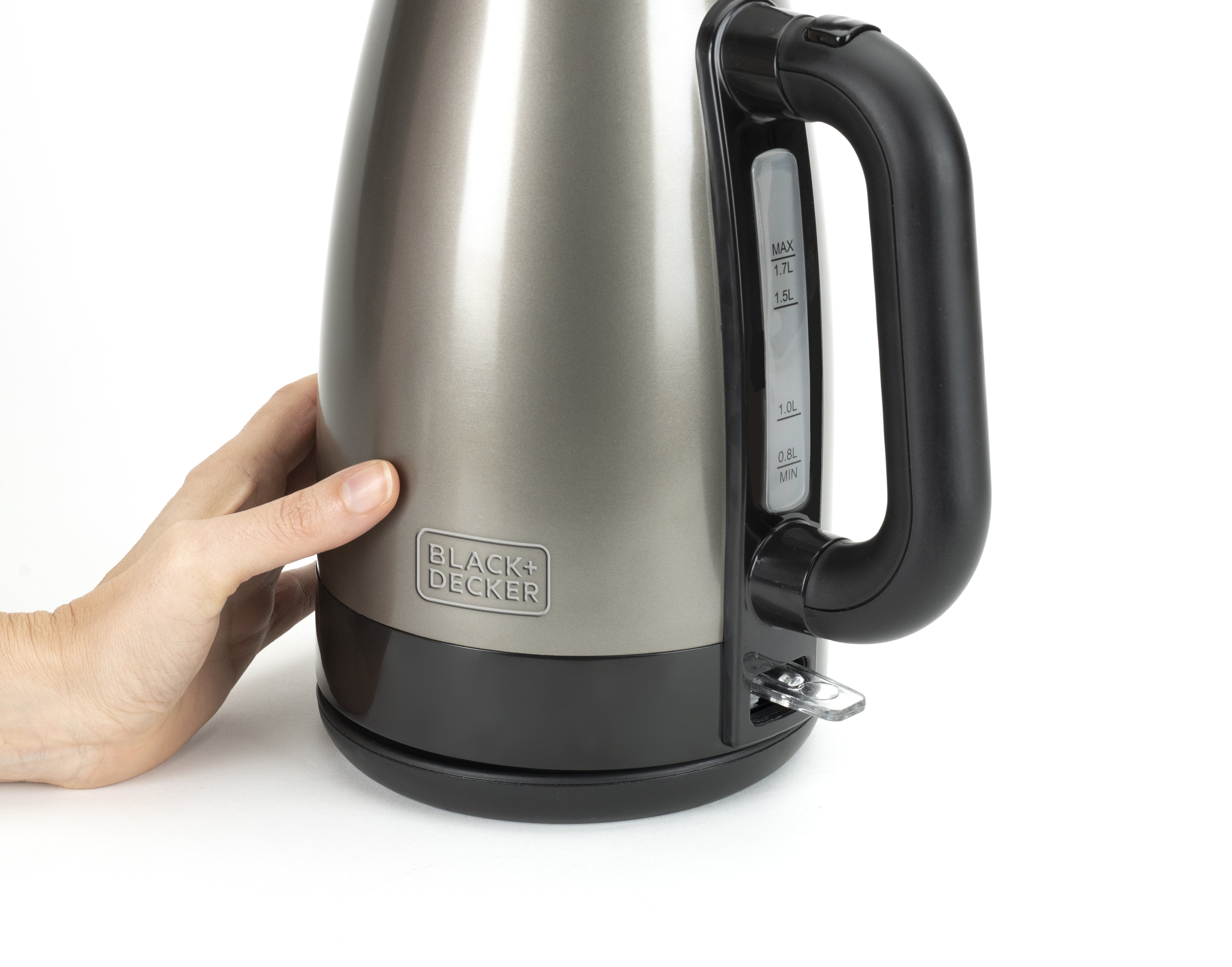 EAN 8432406580046 - Black & Decker BXKE2201E tetera eléctrica 1,7 L 2200 W Negro, Acero inoxidable imagen 4