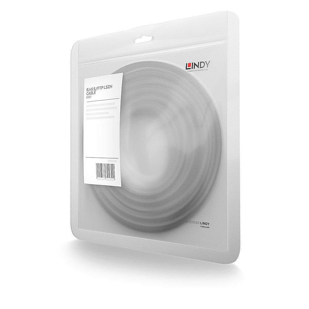 Lindy Cable De Red Cat6a S/Ftp Lsoh Cat7 Rohcable Gris 30m