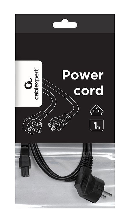 EAN 8716309114165 - Gembird PC-186-ML12-1M cable de transmisión Negro CEE7/7 C5 acoplador imagen 6