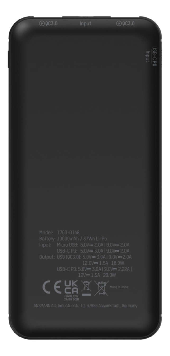 EAN 4013674187225 - Ansmann PB320PD 10000 mAh Negro imagen 5