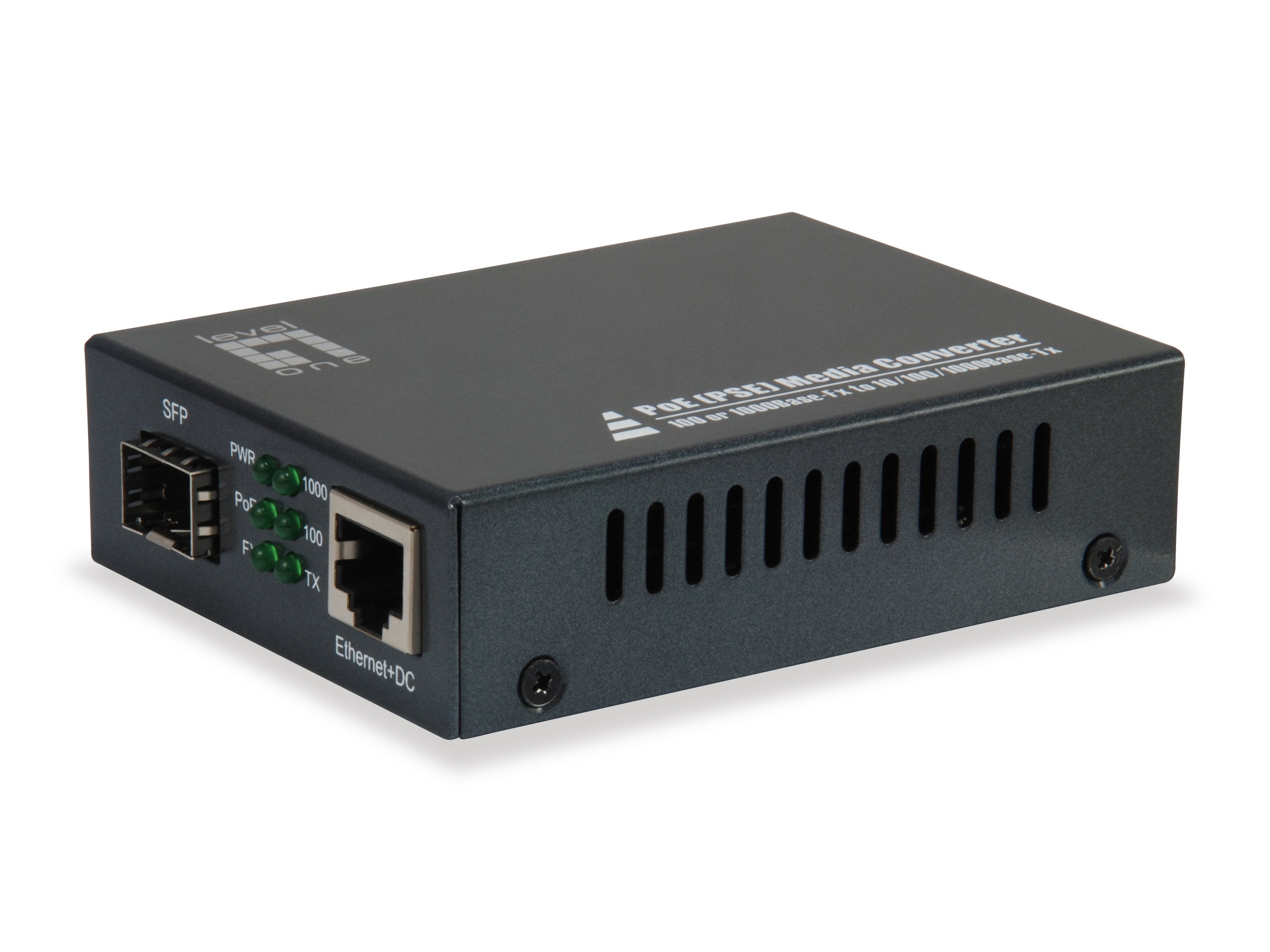 Levelone Gvt-2012 Convertidor De Medio 1000 Mbit/S Negro Rj45 A Sfp Gigabit