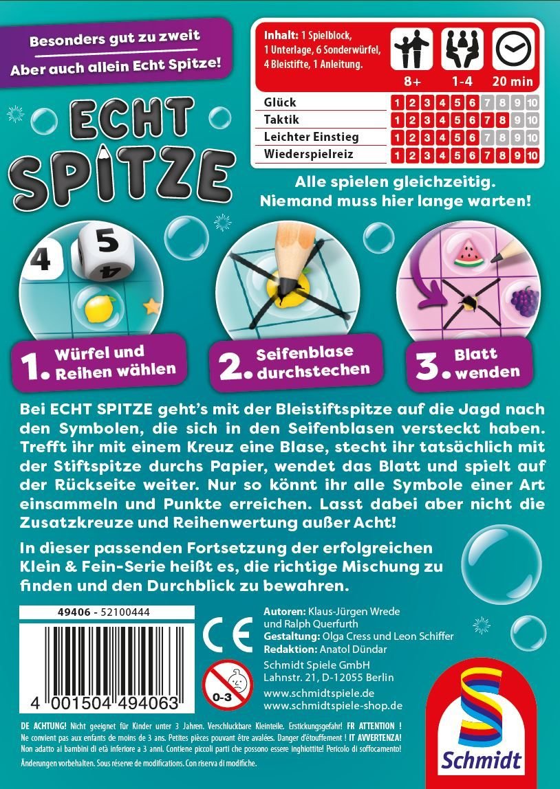 EAN 4001504494063 - Schmidt Spiele 49406 juego de dados imagen 2