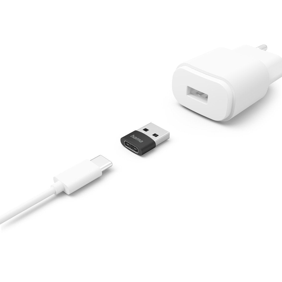 Hama | Adaptador Usb A A Usb C (480 Mbps, Usb 2.0, Doble Pantalla, Compatible Con Tablets, Teléfonos, Universal) Color Negro