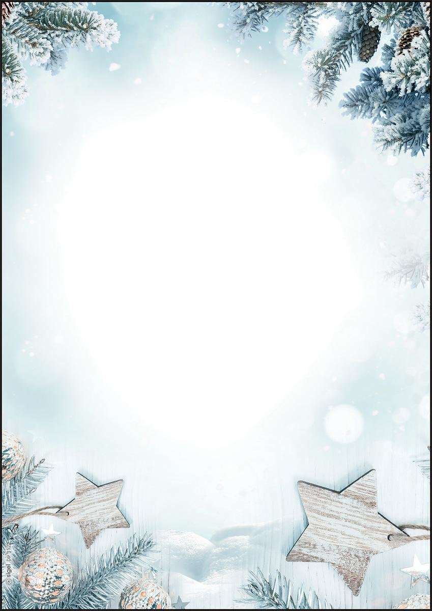 Papel Decorativo Navideño Estrella De Nieve 90 G/M², 25 Hojas, A4