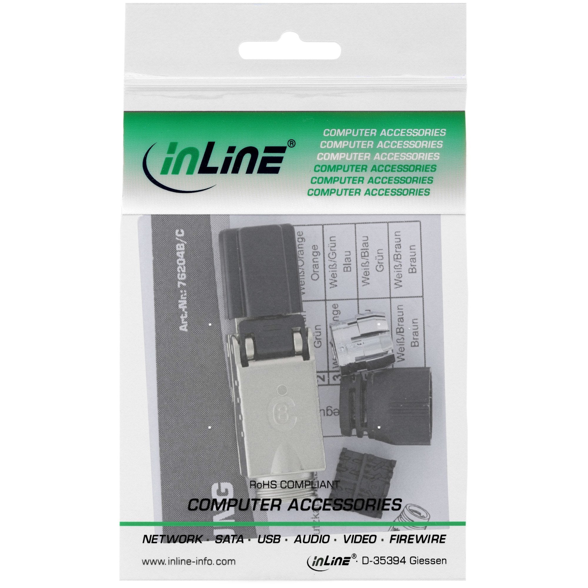 Conector Inline Rj45 Cat.8.1 2000mhz, Instalable En Campo, Blindado, Con Tapa Roscada