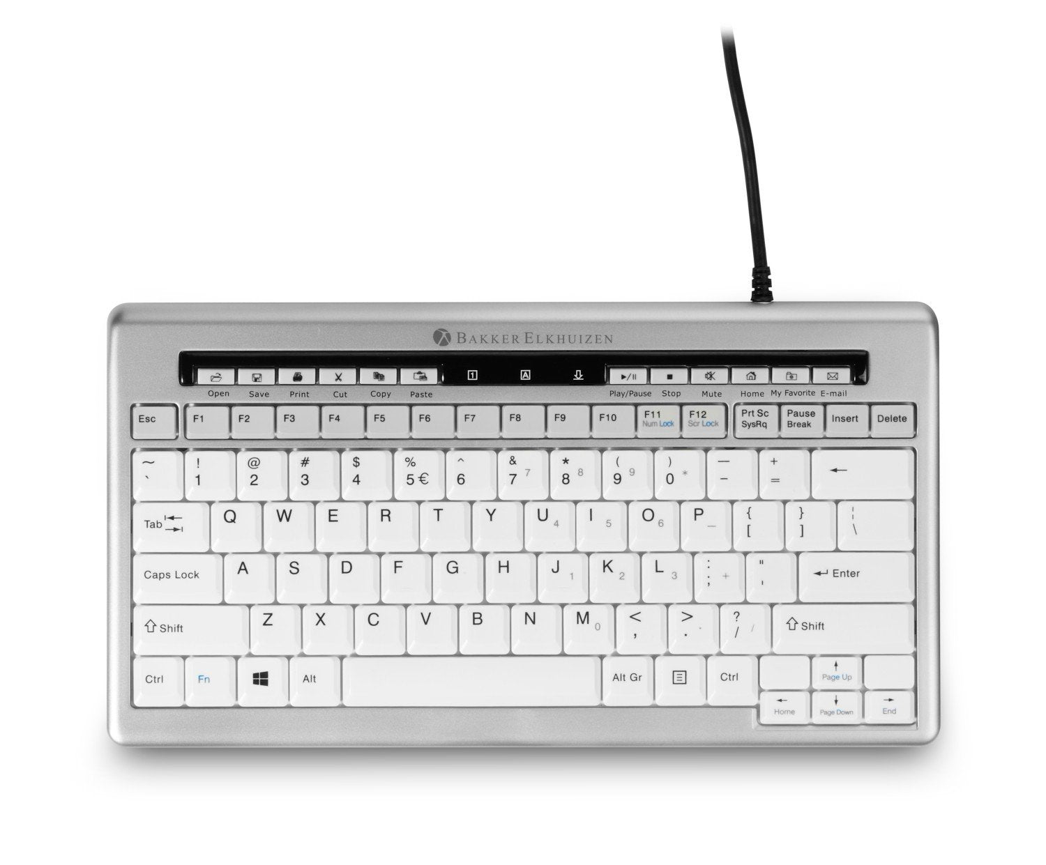 Bakkerelkhuizen S-Board 840 Teclado Usb Qwerty Inglés Gris