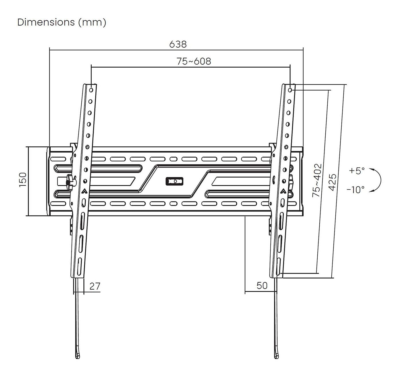 EAN 8435739902288 - AISENS WT86T-315 soporte para TV 2,18 m (86") imagen 7