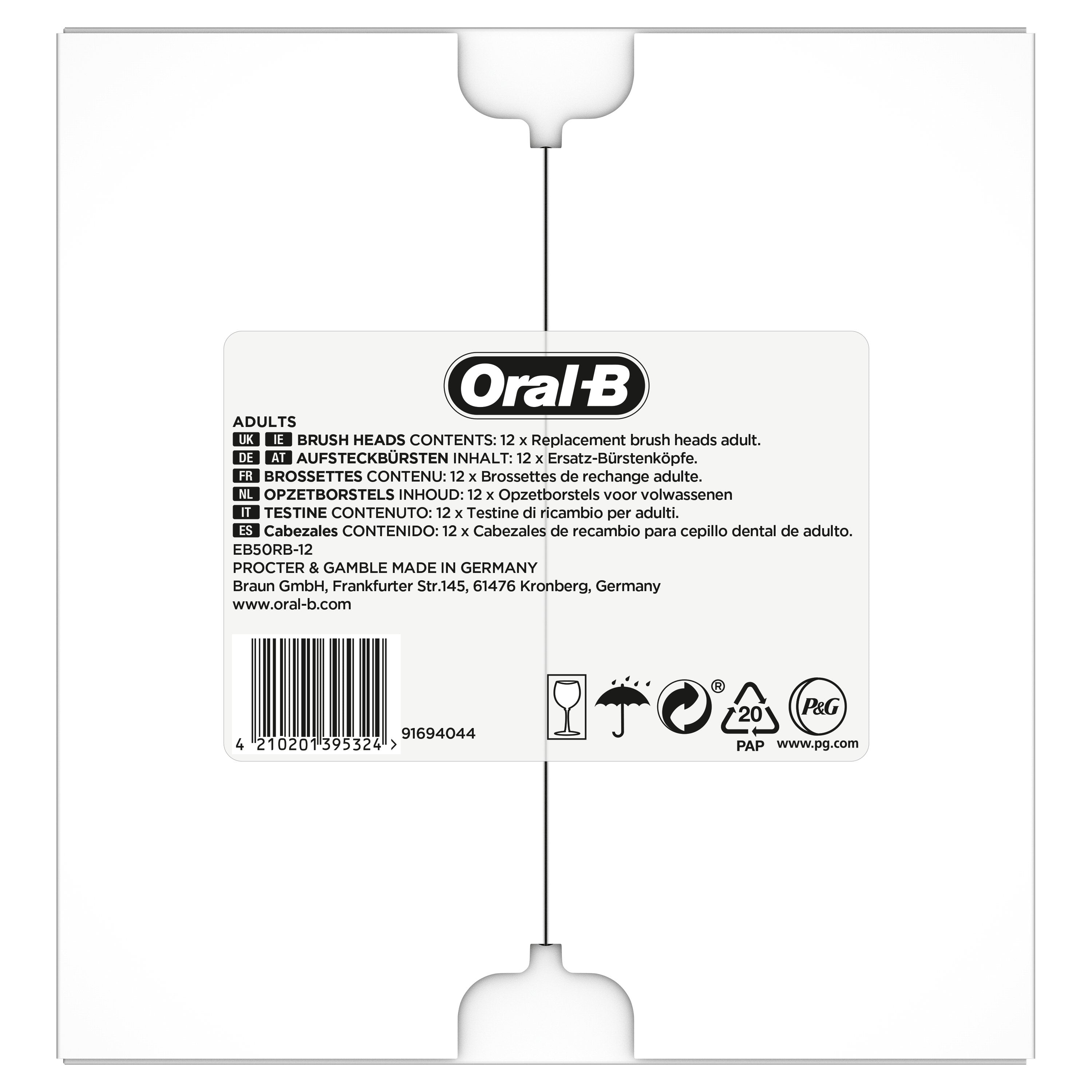 Oral-B Crossaction Aufsteckbürsten Para Elektrische Zahnbürste 12 Piezas
