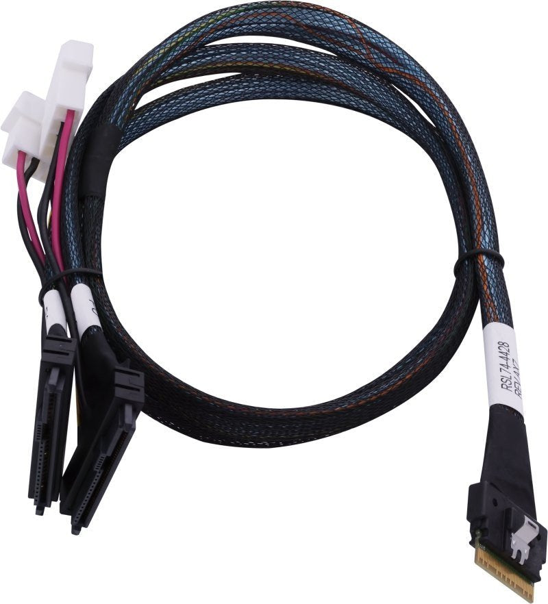 Adaptec Kabel 1x Sff8654 X8 -> Sff8639 2xu.2 Intern 0.8m Slimsas - 2sff-8639 X4 U.2 Tri-Mode Sas/Sata/Nvme
