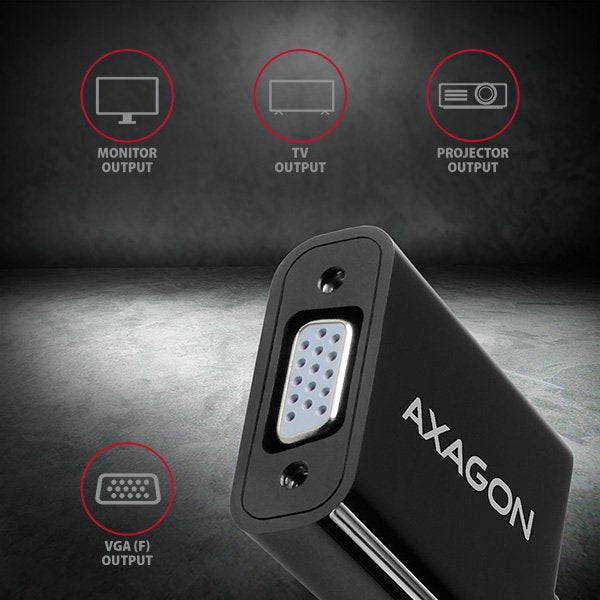 EAN 8595247904393 - Axagon RVH-VGN adaptador de cable de vídeo 0,15 m HDMI tipo A (Estándar) VGA (D-Sub) Negro imagen 4