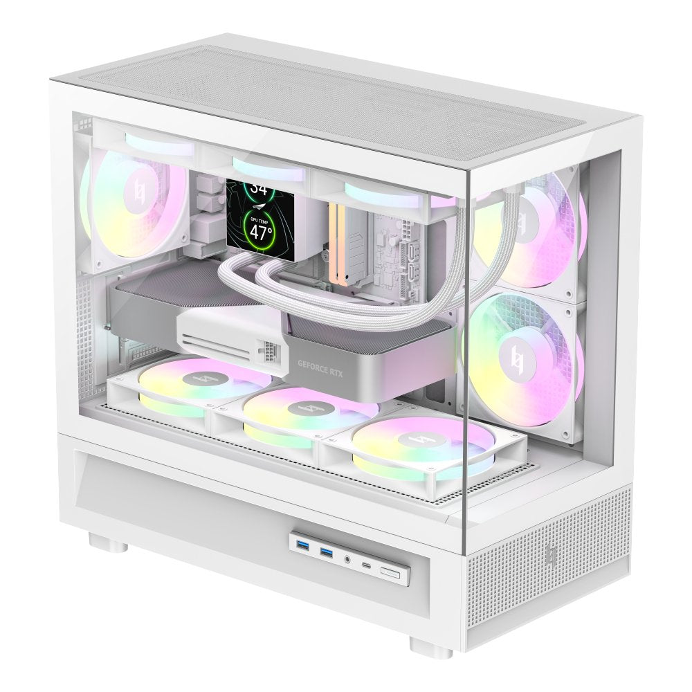 Caja Pc Gamemax Nex C31 Wh Matx Btf