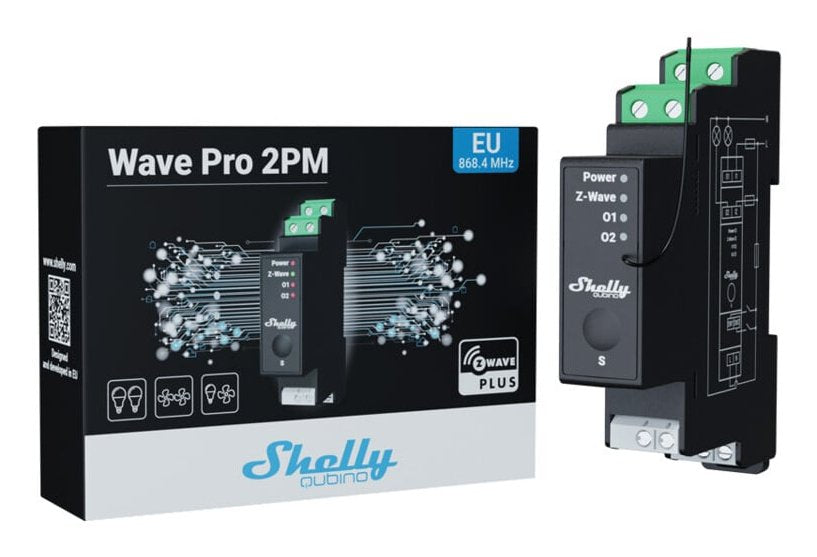 EAN 3800235269121 - Shelly Qubino Wave Pro 2PM alimentación del relé Negro imagen 2