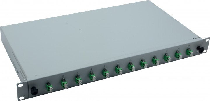 Helos Lwl 19" Spleissbox 12 X Lc/Apc Duplex Os2, Spleissfertig, Gris