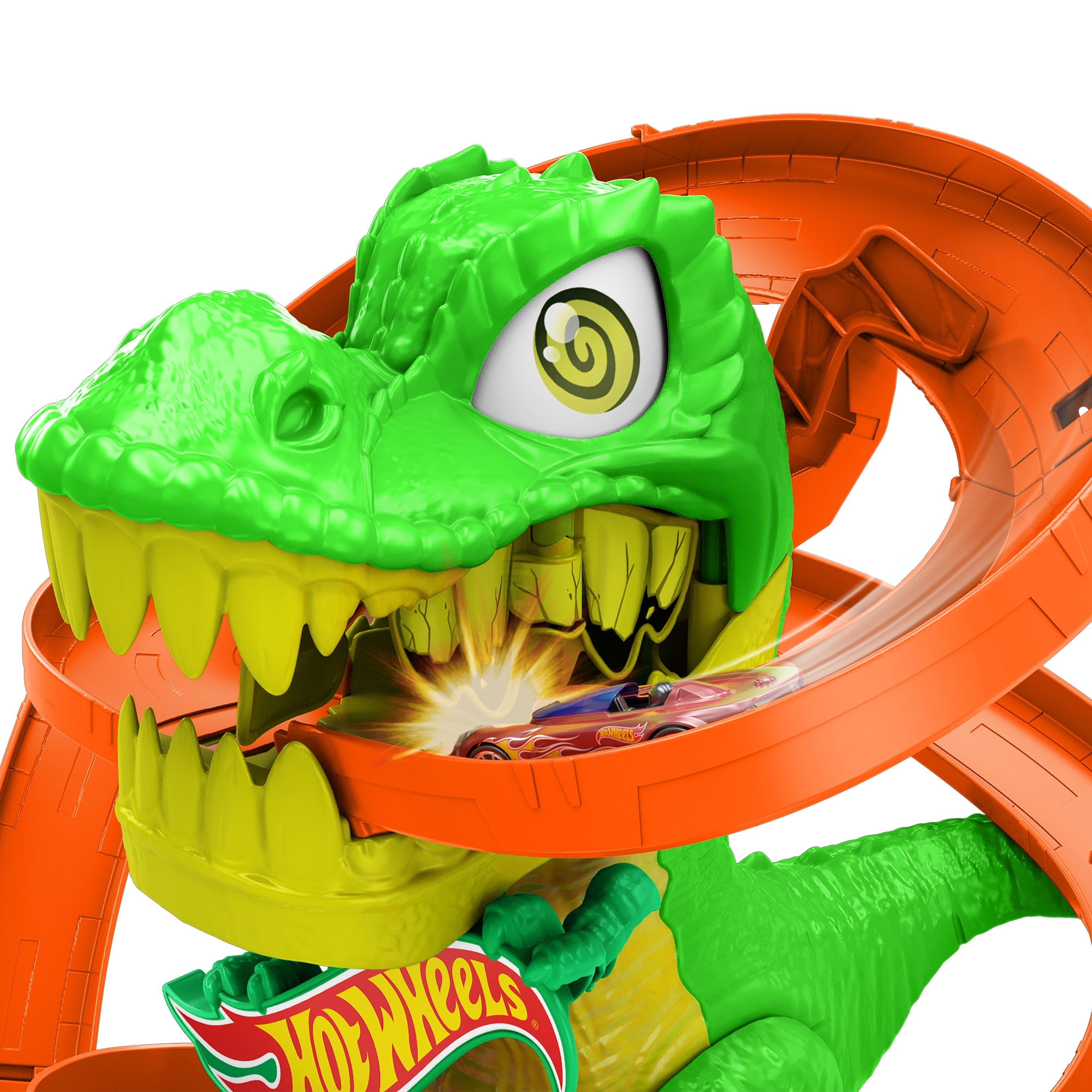 Hot Wheels Hot Wheels City T-Rex Batalla, Pista Jbm73