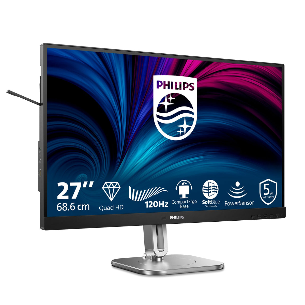 EAN 8721038003734 - Philips 4000 series 27B2N4500/00 pantalla para PC 68,6 cm (27") 2560 x 1440 Pixeles Quad HD LCD Gris imagen 4