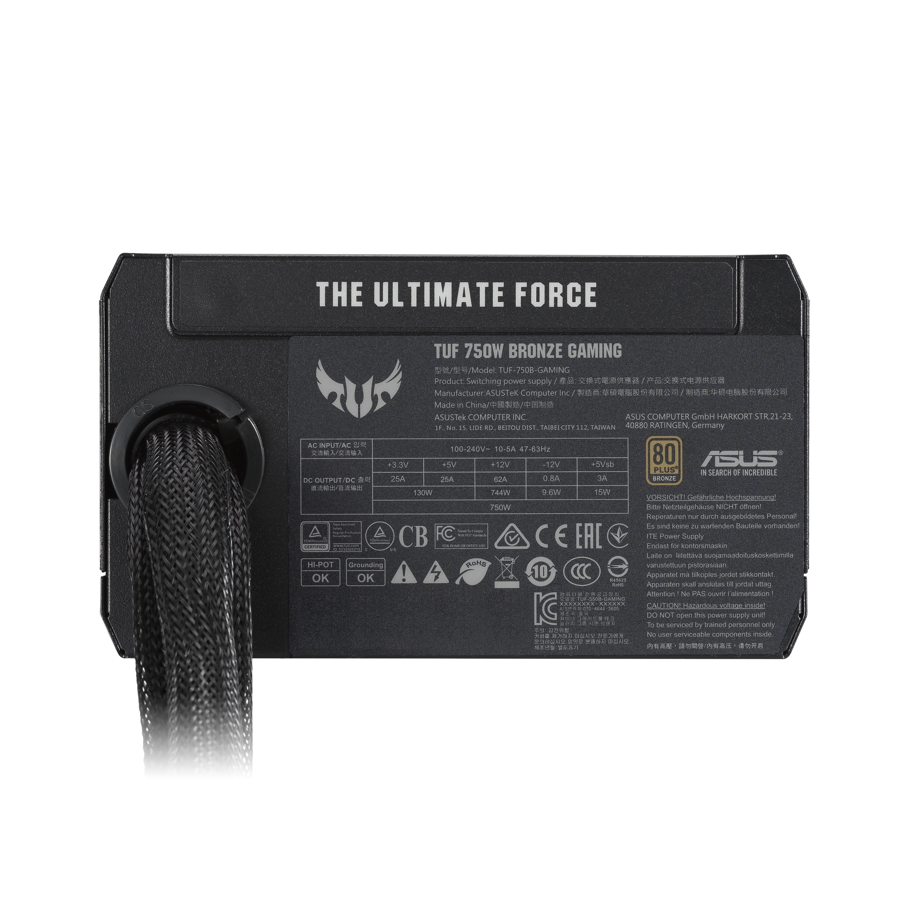 EAN 4718017724029 - ASUS TUF-GAMING-750B unidad de fuente de alimentación 750 W 20+4 pin ATX ATX Negro imagen 2