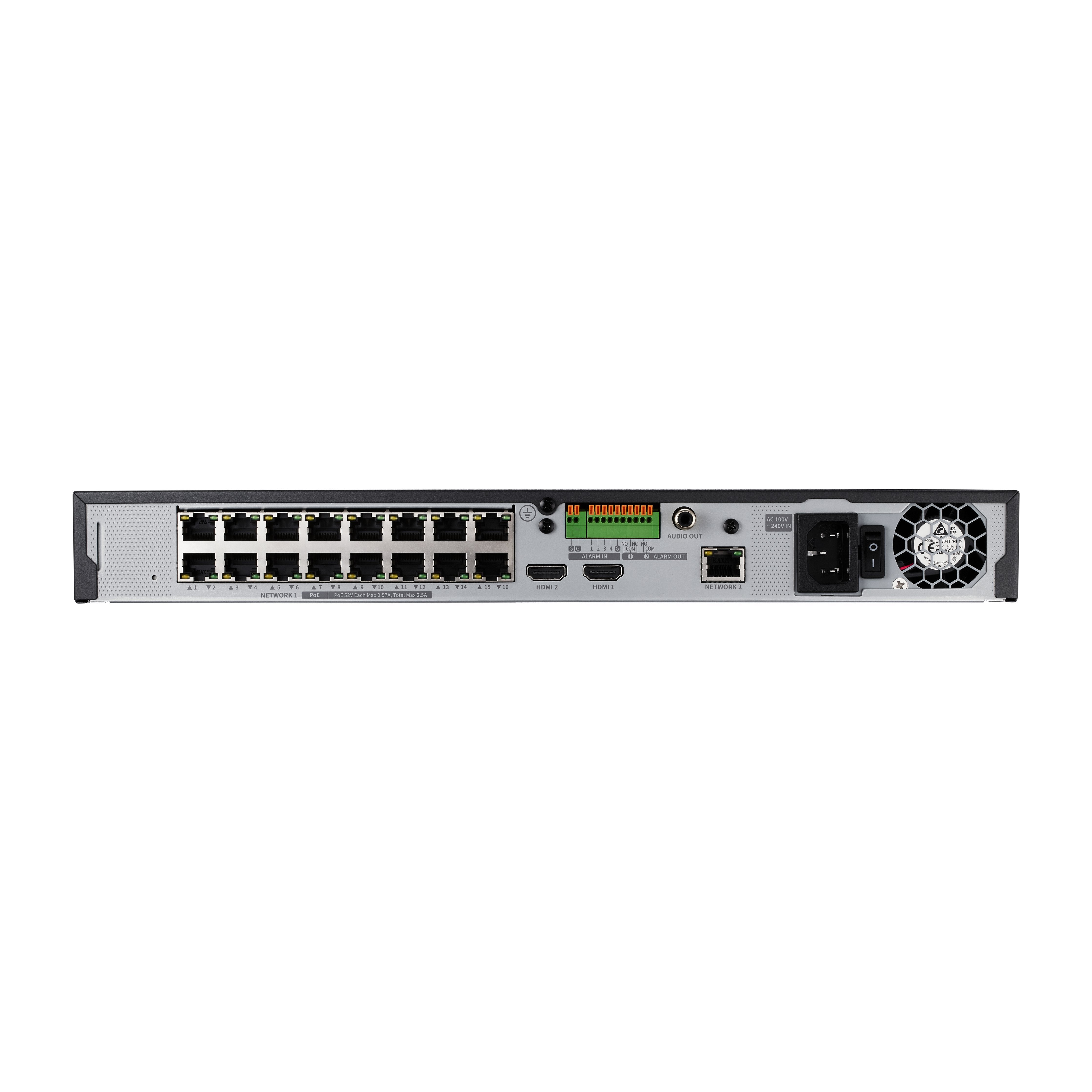 16 Channel Poe Nvr 128mbps 2hdd'S - Upto 10tb Each
