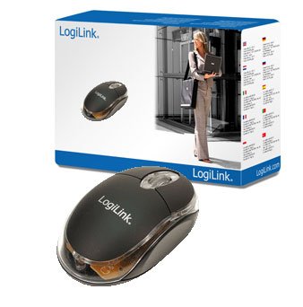 Ratón Logilink Óptico Mini Negro 800 Ppp, Usb, Iluminación Led