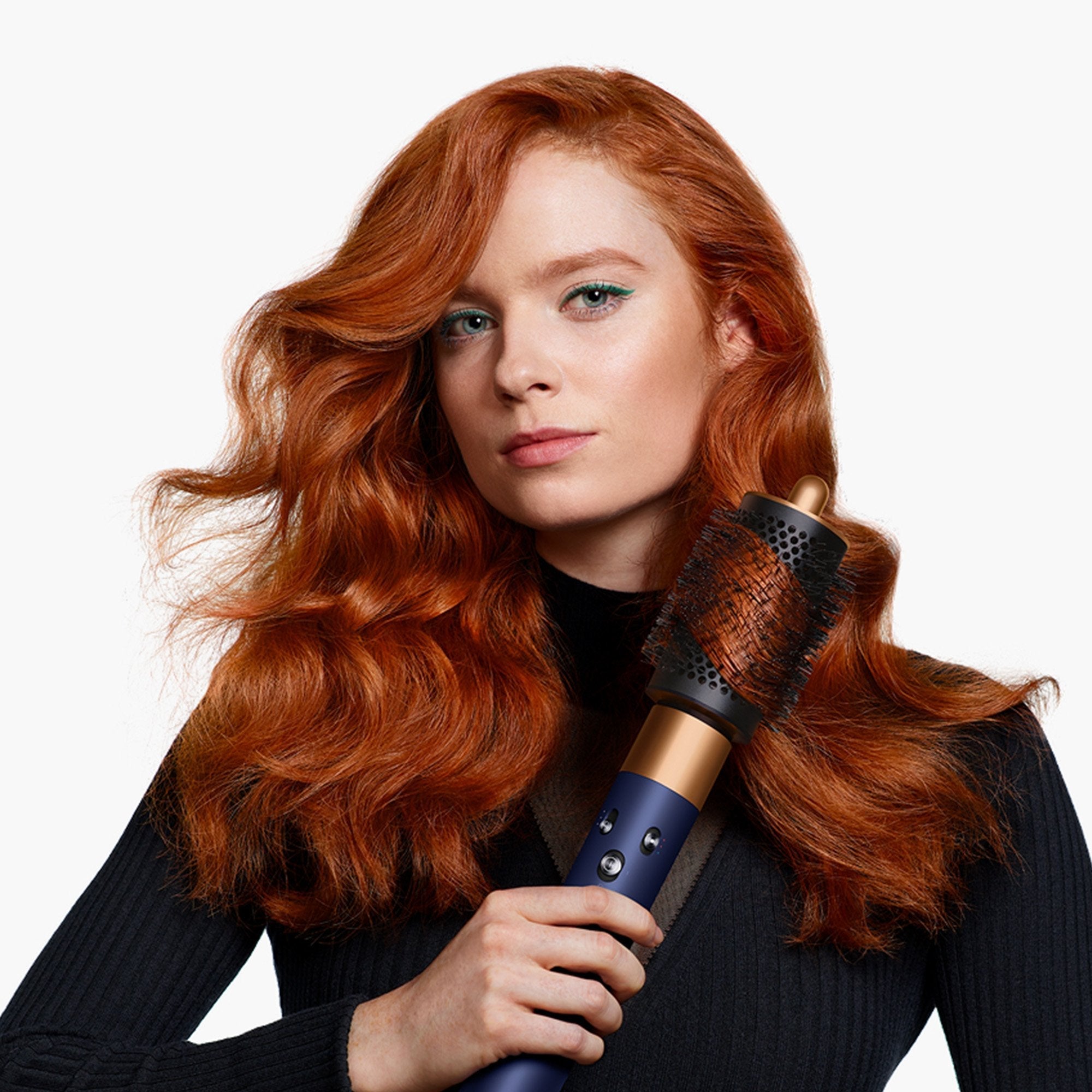 Moldeador Multifunción Y Secador Dyson Airwrap I.D. Liso+Ondulado Azul De Prusia Cobre