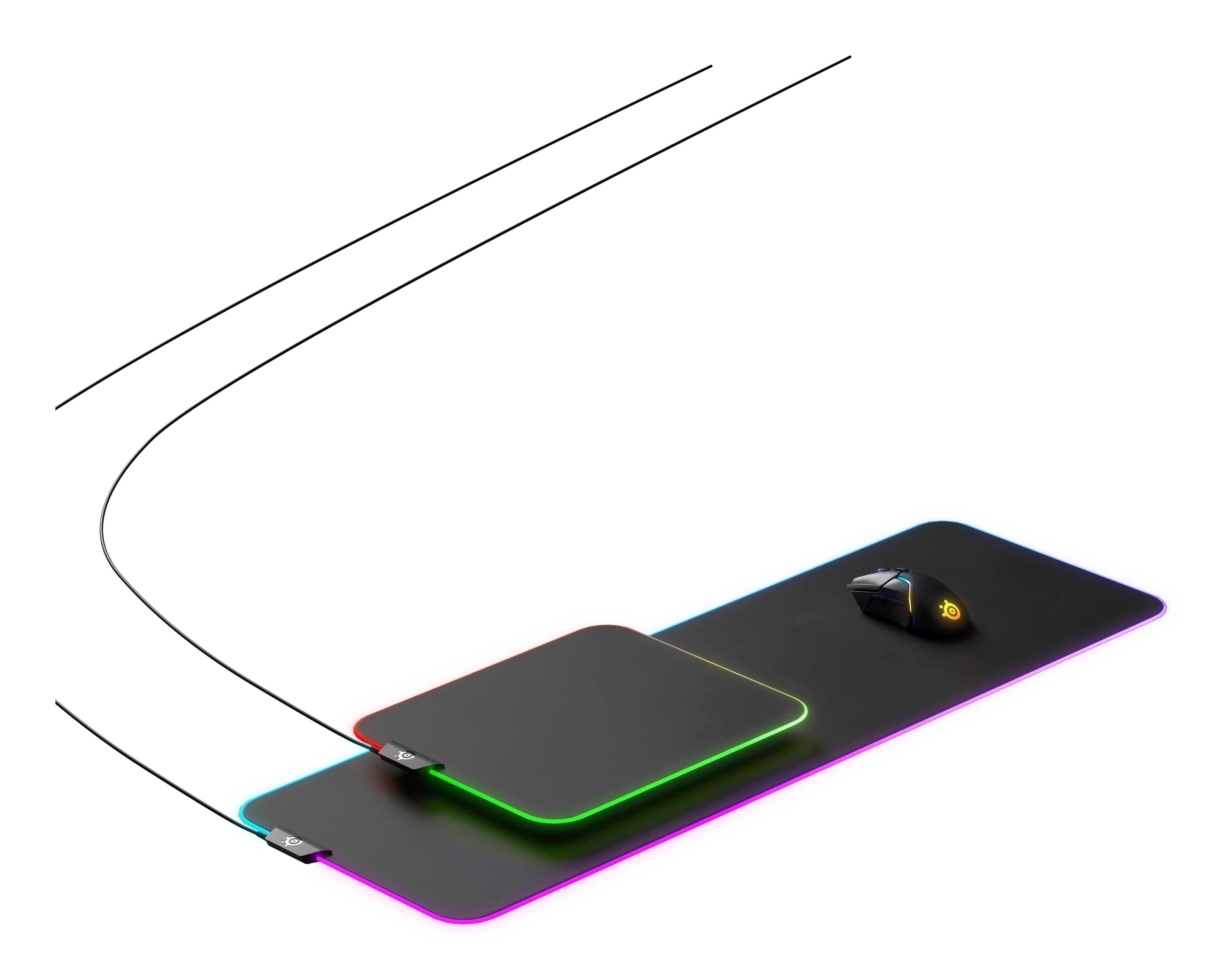 Alfombrilla Steelseries Prism Tela - Xl (63826) Steelseries Qck Prism Cloth Xl, Negro, Monótono, Tela, Caucho, Silicona, Retroiluminación Led, Multicolor, Alfombrilla De Ratón Para Juegos